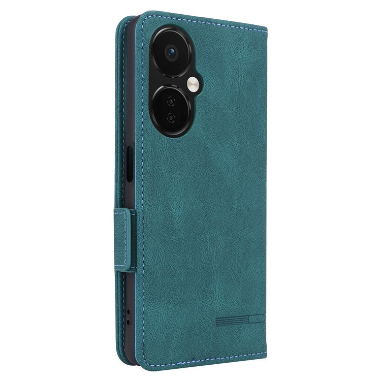 Anti-drop Phone Cover For OnePlus Nord CE 3 Lite 5G / Nord N30 5G , Hardware Decor Flip Leather Wallet Phone Case with Stand - Blue