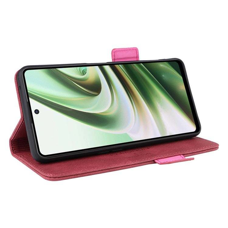 Anti-drop Phone Cover For OnePlus Nord CE 3 Lite 5G / Nord N30 5G , Hardware Decor Flip Leather Wallet Phone Case with Stand - Rose