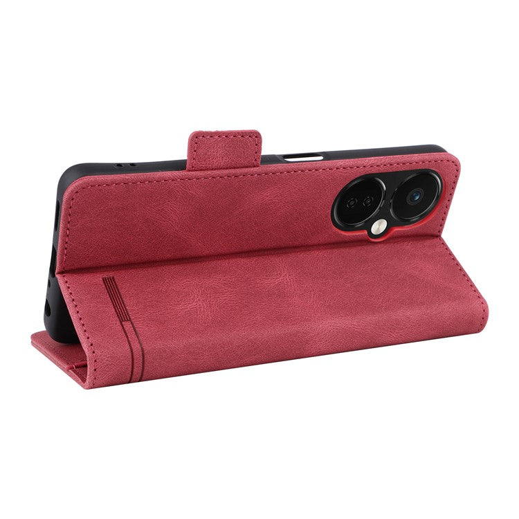 Anti-drop Phone Cover For OnePlus Nord CE 3 Lite 5G / Nord N30 5G , Hardware Decor Flip Leather Wallet Phone Case with Stand - Rose