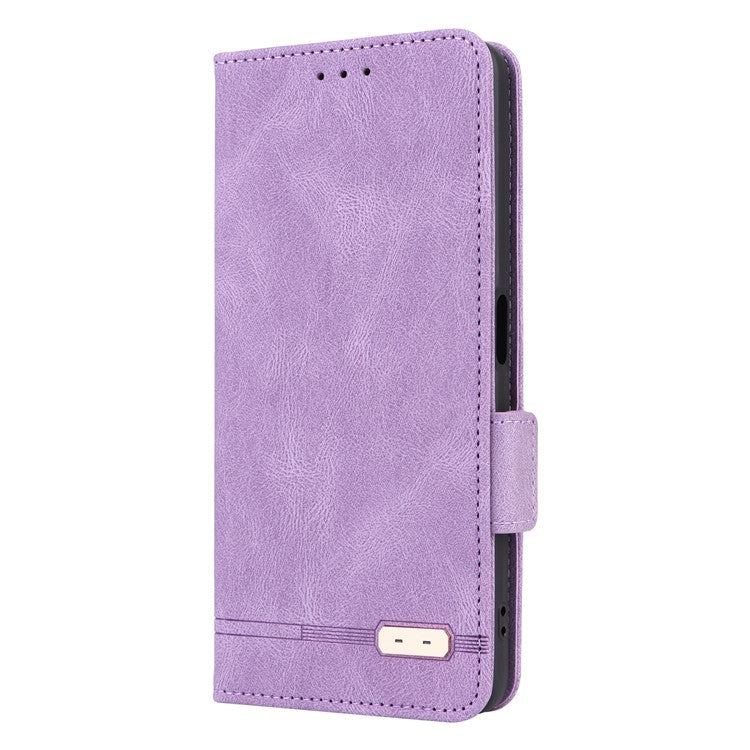 Anti-drop Phone Cover For OnePlus Nord CE 3 Lite 5G / Nord N30 5G , Hardware Decor Flip Leather Wallet Phone Case with Stand - Purple