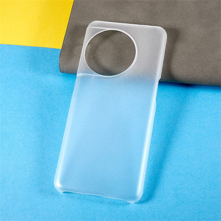 For OnePlus 11 5G Rubberized Texture Phone Case Hard PC Anti-fingerprints Phone Cover - Transparent
