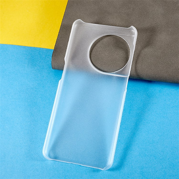 For OnePlus 11 5G Rubberized Texture Phone Case Hard PC Anti-fingerprints Phone Cover - Transparent