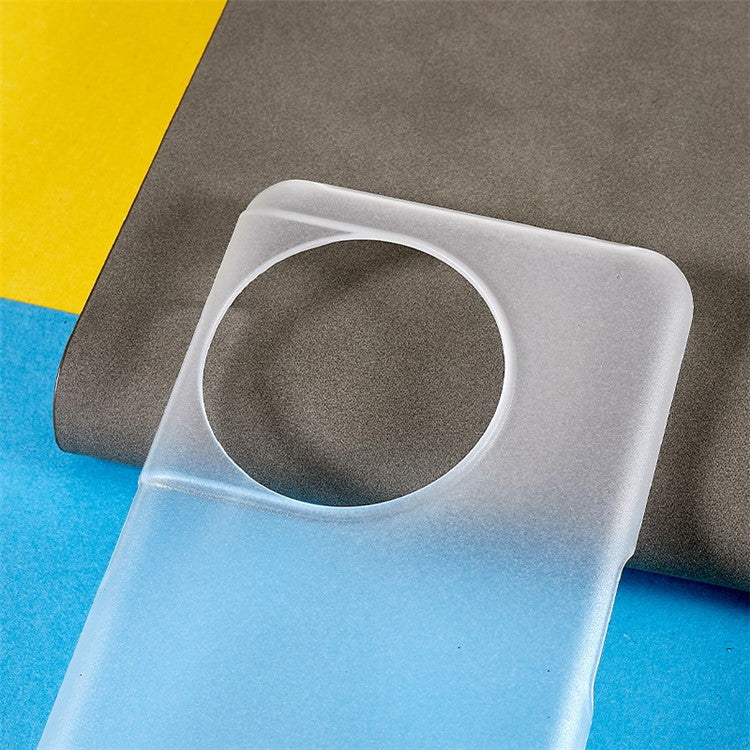 For OnePlus 11 5G Rubberized Texture Phone Case Hard PC Anti-fingerprints Phone Cover - Transparent