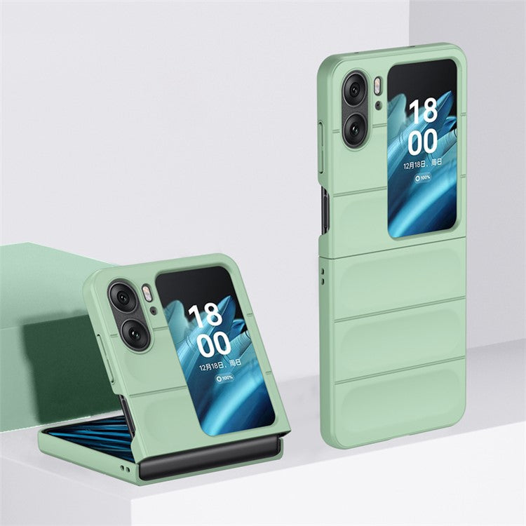 Skin-touch Phone Case for Oppo Find N2 Flip 5G Rugged Hard PC Protective Phone Cover - Mint Green