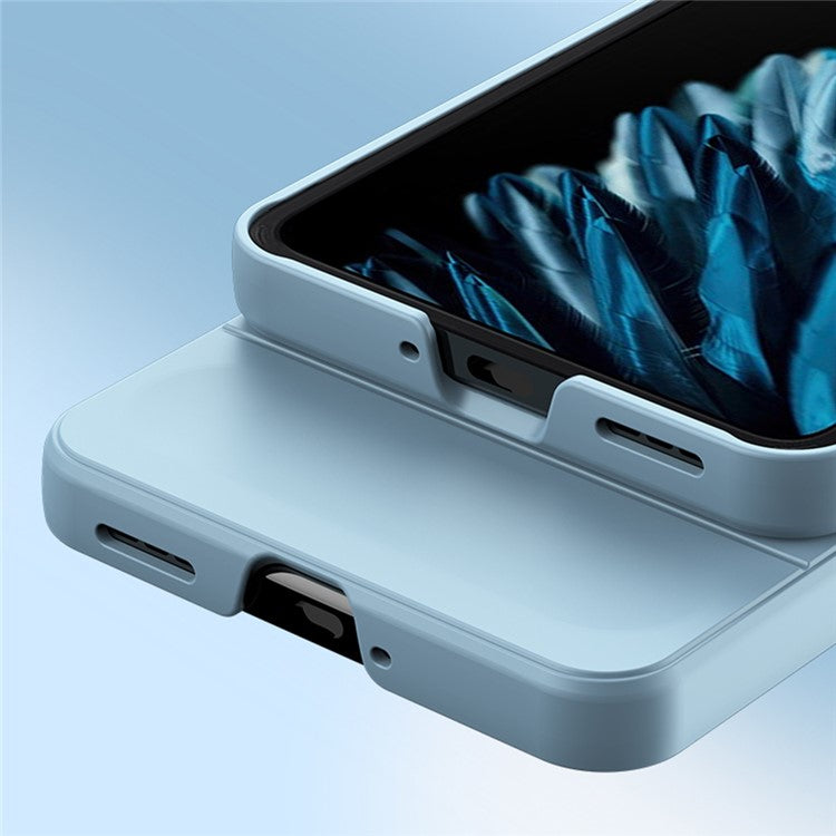 Skin-touch Phone Case for Oppo Find N2 Flip 5G Rugged Hard PC Protective Phone Cover - White