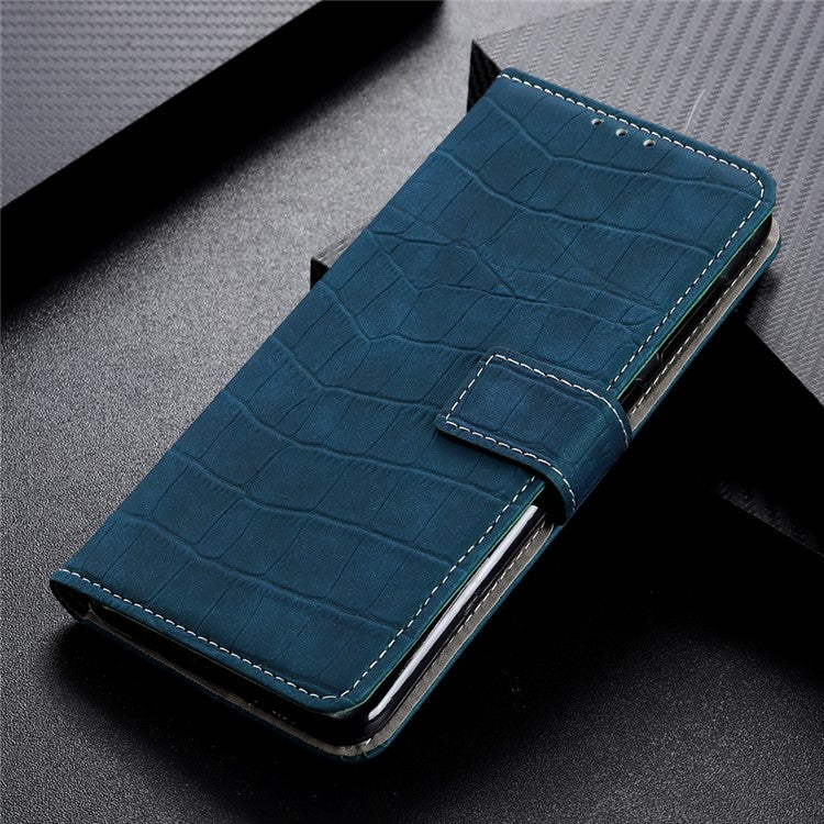 For OnePlus Ace 2 5G / 11R 5G Crocodile Texture Leather Shockproof Phone Case with Wallet Stand - Blackish Green