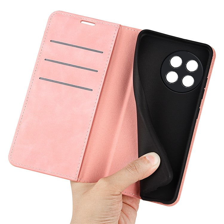 For OnePlus Ace 2 5G / 11R 5G Skin-touch Stand Wallet Case PU Leather Flip Phone Cover - Pink