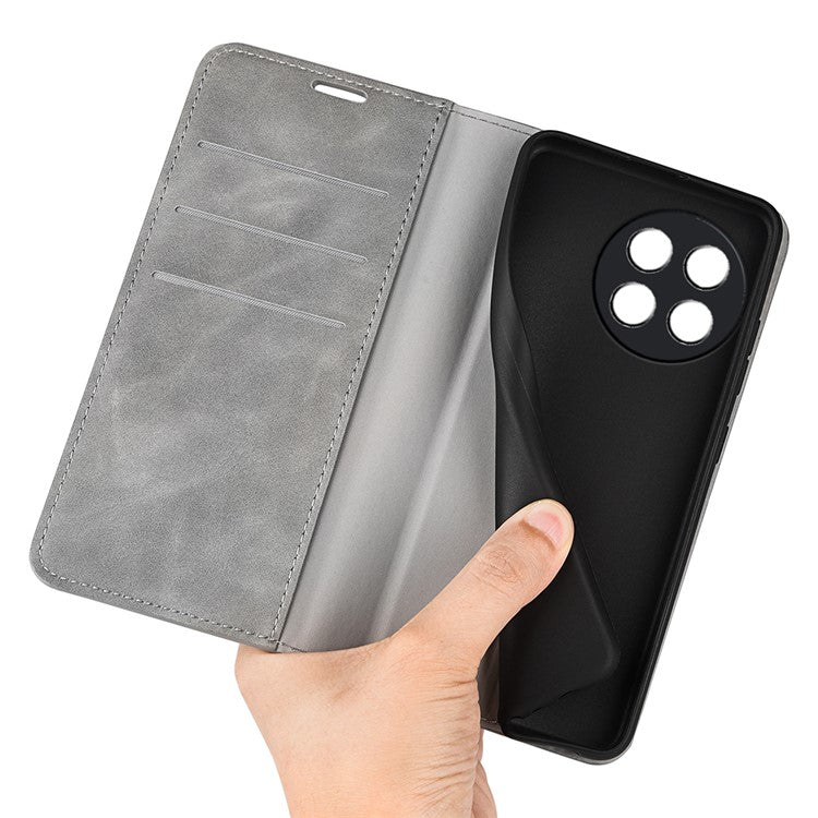 For OnePlus Ace 2 5G / 11R 5G Skin-touch Stand Wallet Case PU Leather Flip Phone Cover - Grey