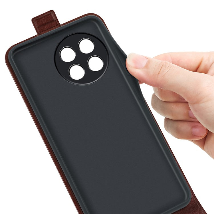 Vertical Flip Cover for OnePlus Ace 2 5G / 11R 5G , Crazy Horse Texture Leather Card Slot Case - Brown