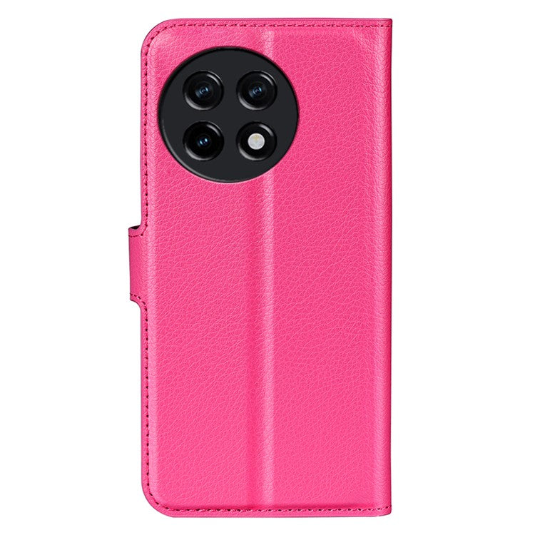 Shockproof Phone Case for OnePlus Ace 2 5G / 11R 5G Litchi Texture Wallet Phone Cover with Stand - Rose