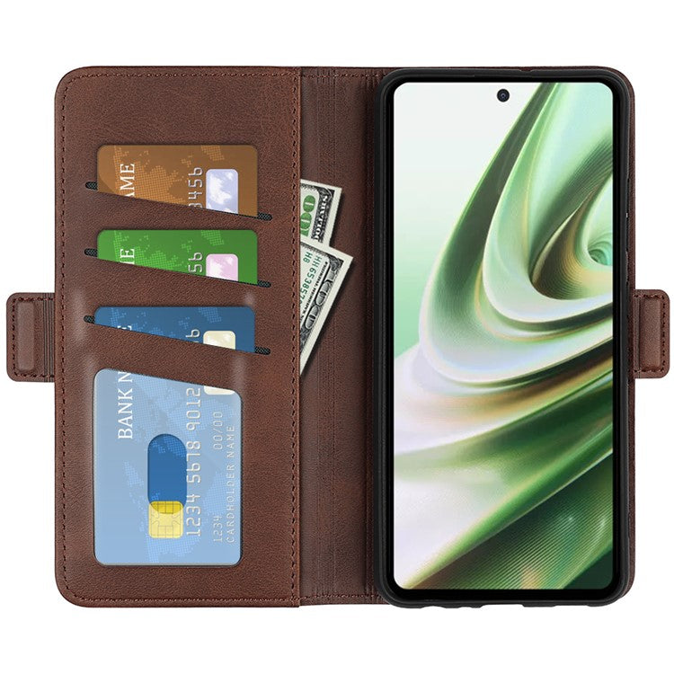 For OnePlus Nord CE 3 Lite 5G / Nord N30 5G Phone Case Leather Calf Texture Magnetic Stand Wallet Cell Phone Cover - Brown
