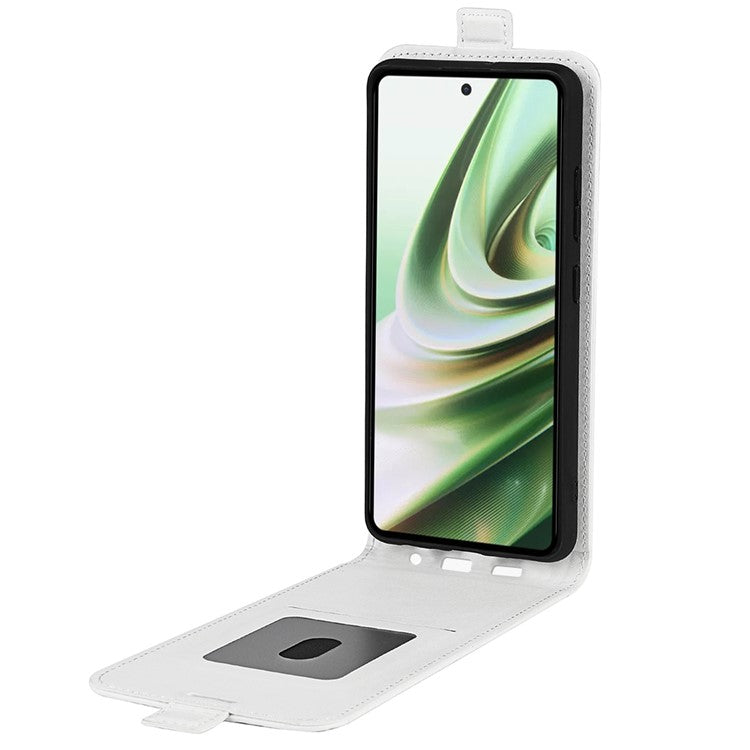 Crazy Horse Texture Leather Phone Case for OnePlus Nord CE 3 Lite 5G / Nord N30 5G , Card Holder Vertical Flip Cover - White
