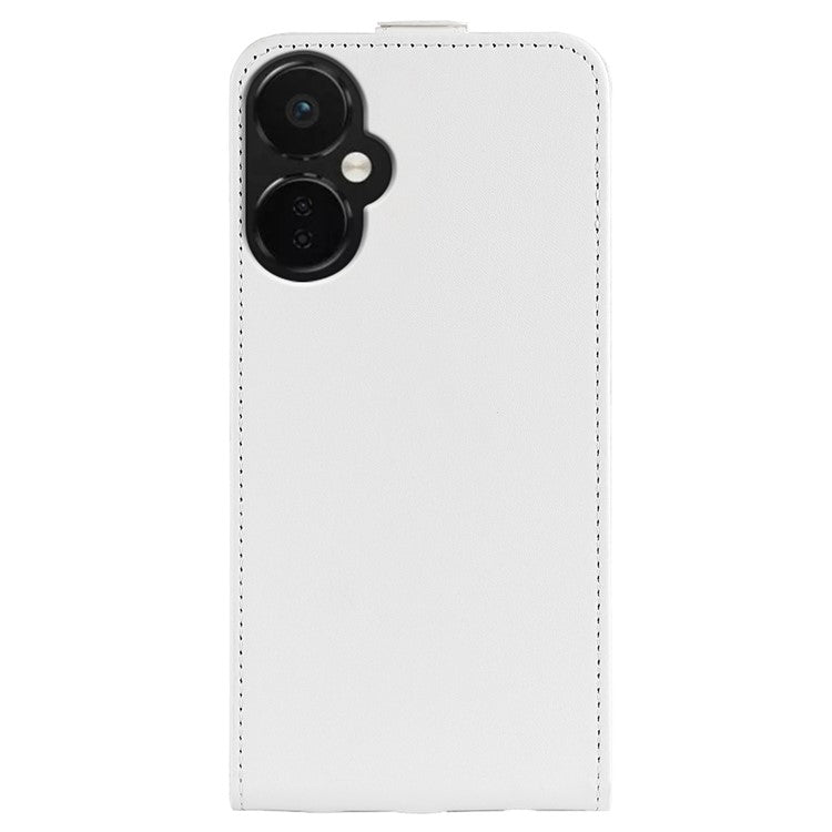 Crazy Horse Texture Leather Phone Case for OnePlus Nord CE 3 Lite 5G / Nord N30 5G , Card Holder Vertical Flip Cover - White