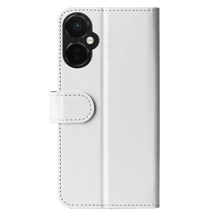 Cell Phone Case for OnePlus Nord CE 3 Lite 5G / Nord N30 5G , PU Leather Crazy Horse Texture Flip Stand Cover Wallet - White