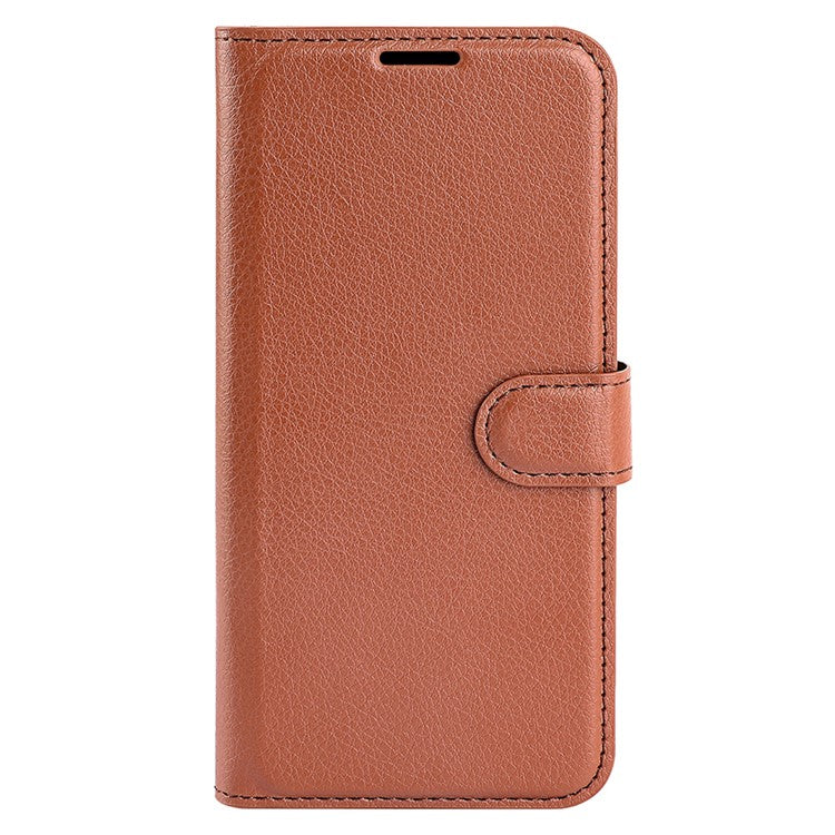 For OnePlus Nord CE 3 Lite 5G / Nord N30 5G Litchi Texture Leather Phone Stand Wallet Cover Anti-Dust Flip Case - Brown