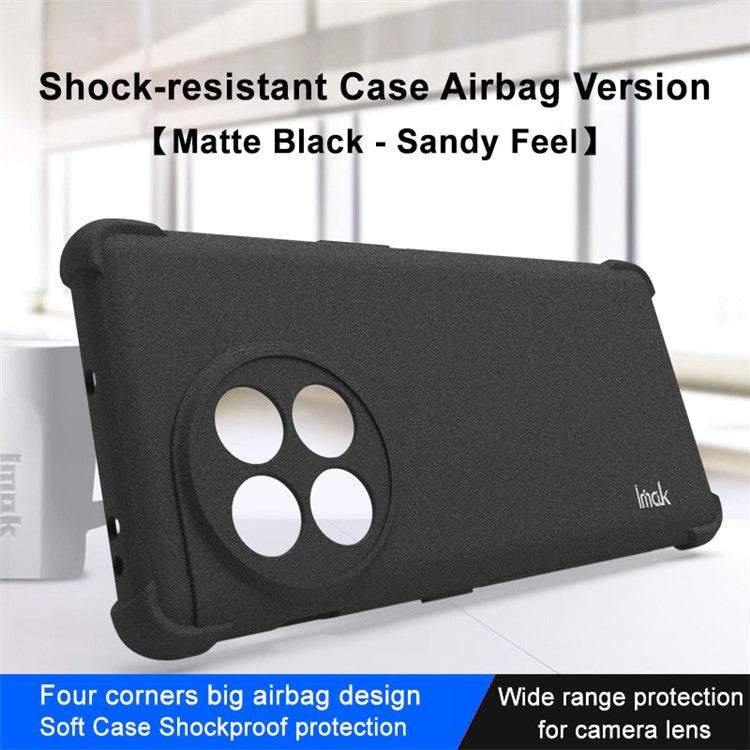 IMAK For OnePlus Ace 2 5G / 11R 5G Matte Phone Case Four Corners Airbag Anti-drop TPU Phone Cover - Black
