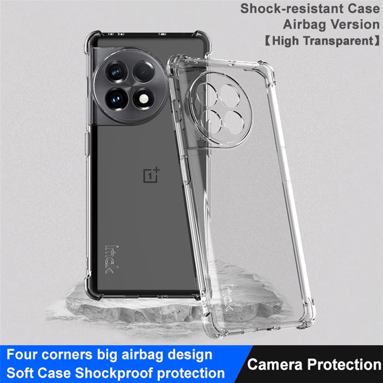 IMAK For OnePlus Ace 2 5G / 11R 5G Phone TPU Case Four Corner Airbag Smartphone Protective Cover - Transparent
