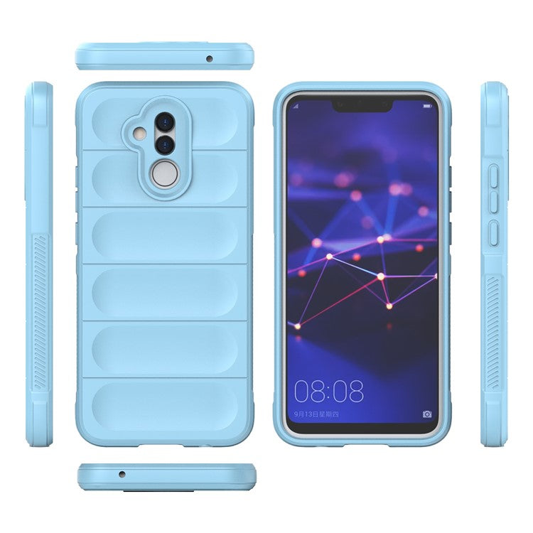 For Huawei Mate 20 Lite TPU Back Protector Phone Case Anti-fall Rugged Cell Phone Cover - Baby Blue