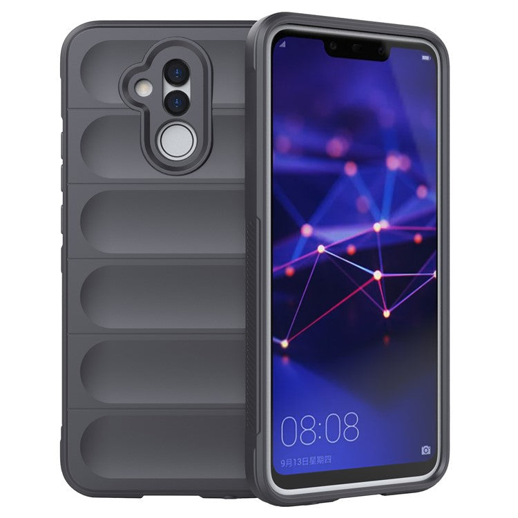 For Huawei Mate 20 Lite TPU Back Protector Phone Case Anti-fall Rugged Cell Phone Cover - Dark Grey