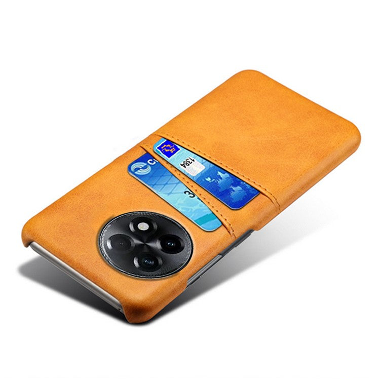 Phone Case for OnePlus Ace 2 5G / 11R 5G , PC+PU Leather Phone Cover Shell with 2 Card Slots - Orange