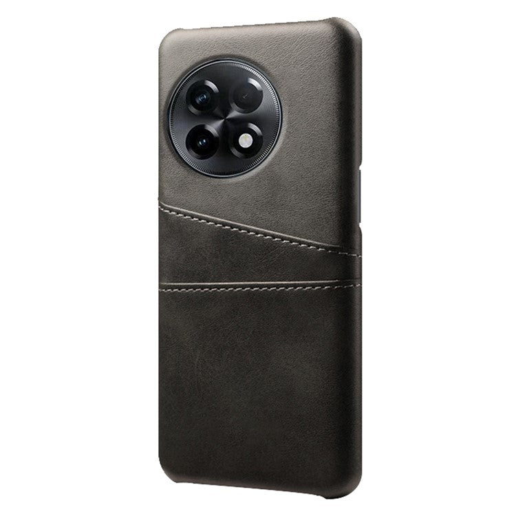 Phone Case for OnePlus Ace 2 5G / 11R 5G , PC+PU Leather Phone Cover Shell with 2 Card Slots - Black