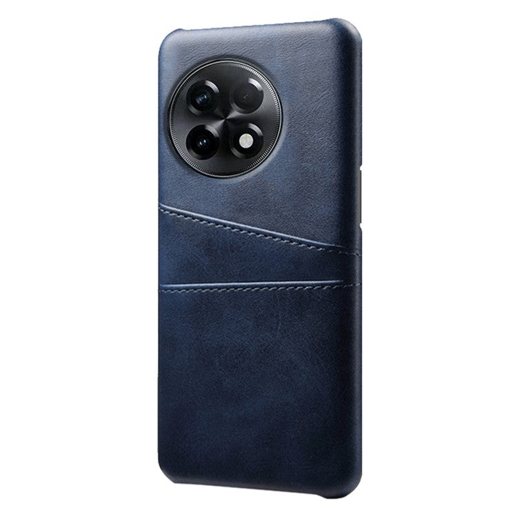 Phone Case for OnePlus Ace 2 5G / 11R 5G , PC+PU Leather Phone Cover Shell with 2 Card Slots - Blue