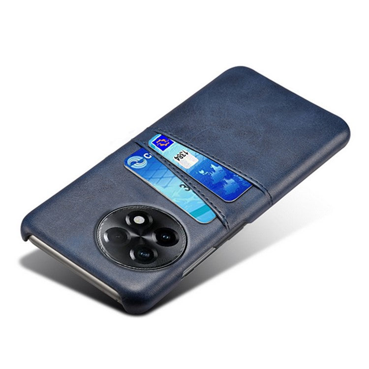 Phone Case for OnePlus Ace 2 5G / 11R 5G , PC+PU Leather Phone Cover Shell with 2 Card Slots - Blue