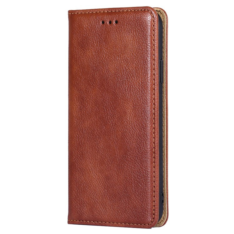 For OnePlus Ace 2 5G / 11R 5G Mobile Case PU Leather Wallet Stand Magnetic Closing Protective Cover - Brown