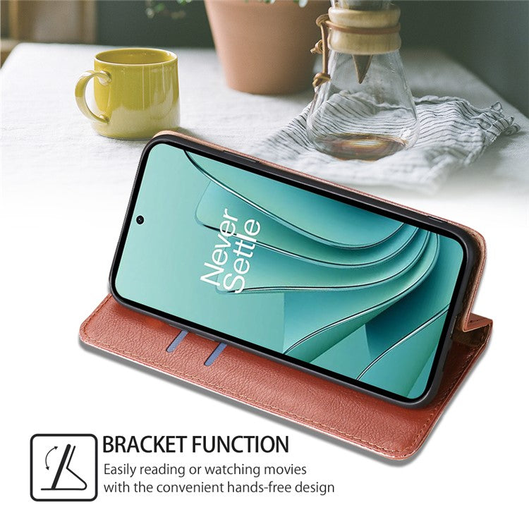 For OnePlus Ace 2 5G / 11R 5G Mobile Case PU Leather Wallet Stand Magnetic Closing Protective Cover - Rose Gold