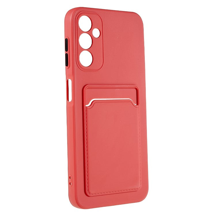 For Samsung Galaxy A14 5G / 4G Soft TPU Phone Case Drop-proof Back Cover with Card Slot - Coral
