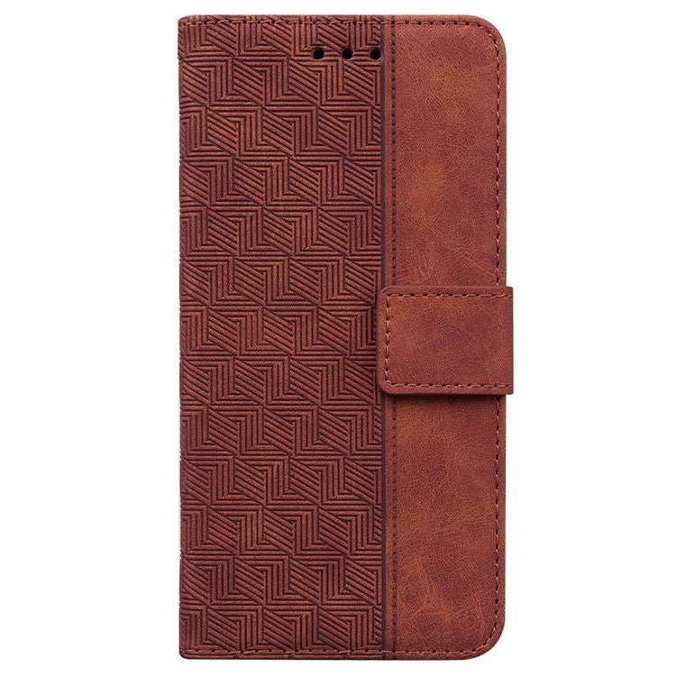 For OnePlus 11 5G Phone Wallet Case Stand Imprinted Leather Full Protection Cell Phone Cover - Brown