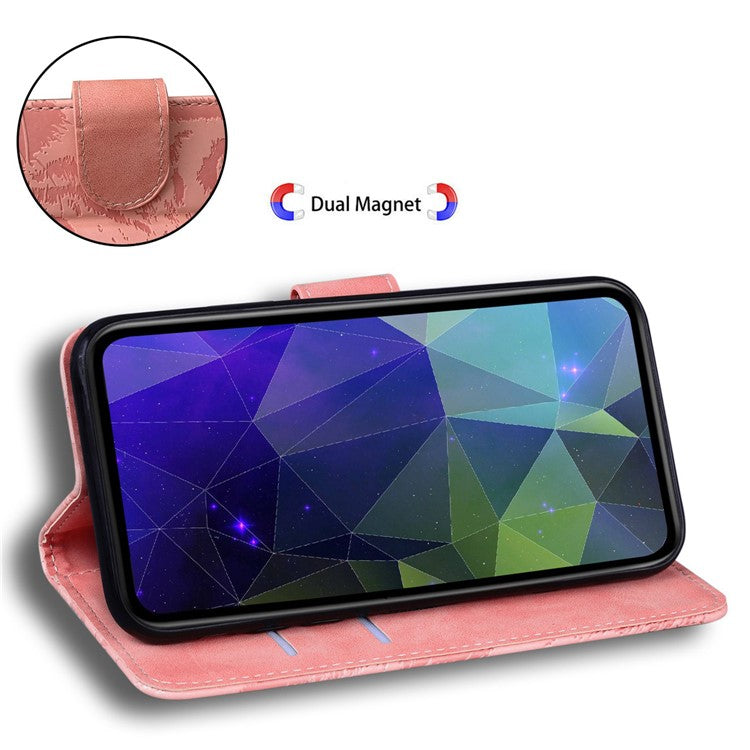 For OnePlus 11 5G Tiger Imprinted Cell Phone Cover PU Leather Wallet Stand Protective Phone Case - Pink