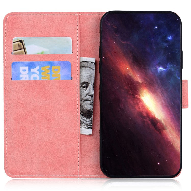 For OnePlus 11 5G Tiger Imprinted Cell Phone Cover PU Leather Wallet Stand Protective Phone Case - Pink