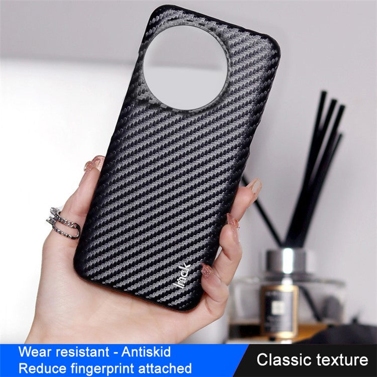 IMAK Ruiyi Series for OnePlus 11 5G Carbon Fiber Texture Phone Case Leather Coated PC Anti-drop Phone Cover