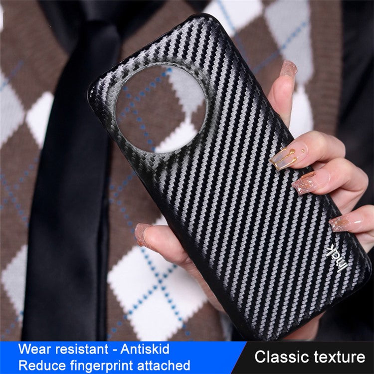 IMAK Ruiyi Series for OnePlus 11 5G Carbon Fiber Texture Phone Case Leather Coated PC Anti-drop Phone Cover