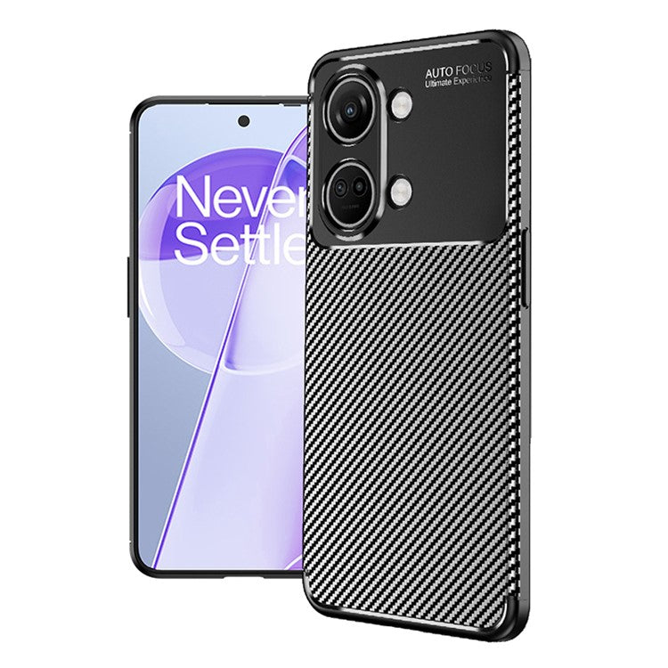 TPU Phone Cover for OnePlus Nord 3 5G / Ace 2V , Carbon Fiber Texture Anti-scratch Mobile Phone Case