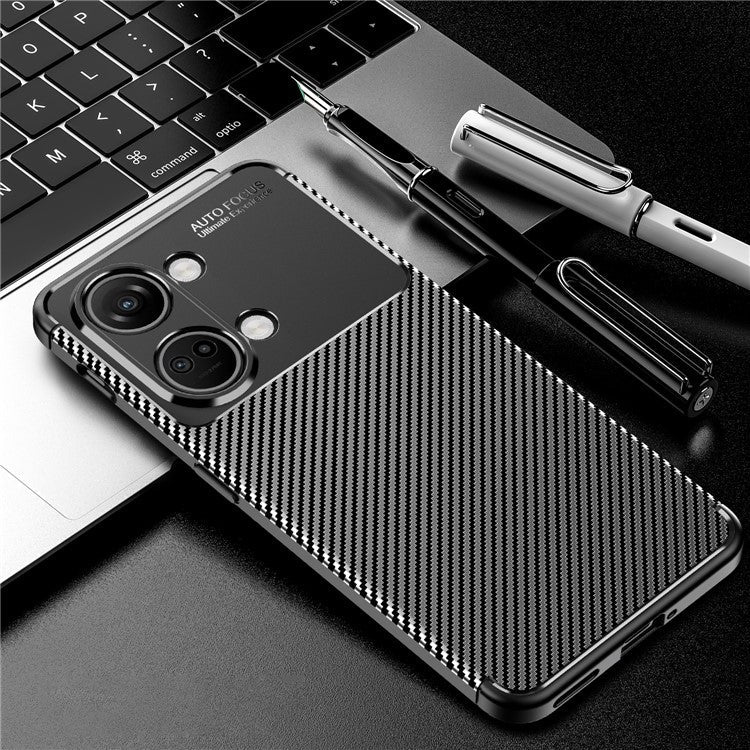 TPU Phone Cover for OnePlus Nord 3 5G / Ace 2V , Carbon Fiber Texture Anti-scratch Mobile Phone Case