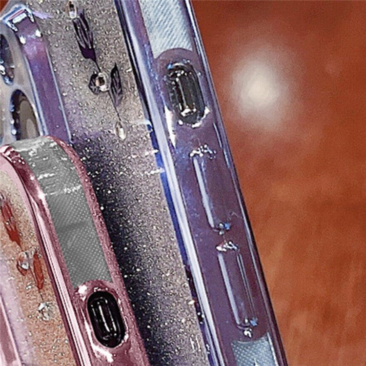 KADEM Phone Cover for Samsung Galaxy A13 5G , Gradient Glitter Powder Rhinestone Flower Protective Case - Blue