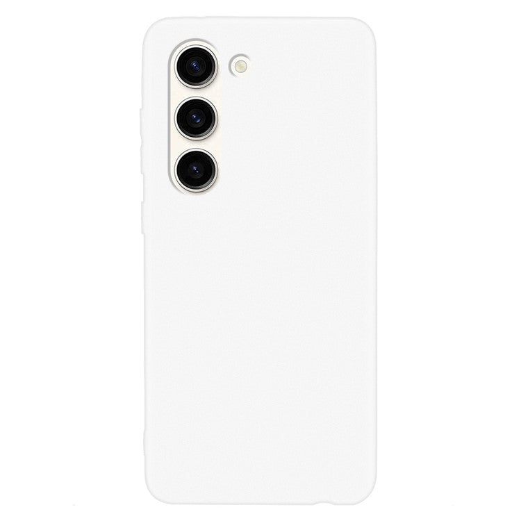 For Samsung Galaxy S23 Candy Color Matte Phone Case Anti-scratch TPU Back Cover - White