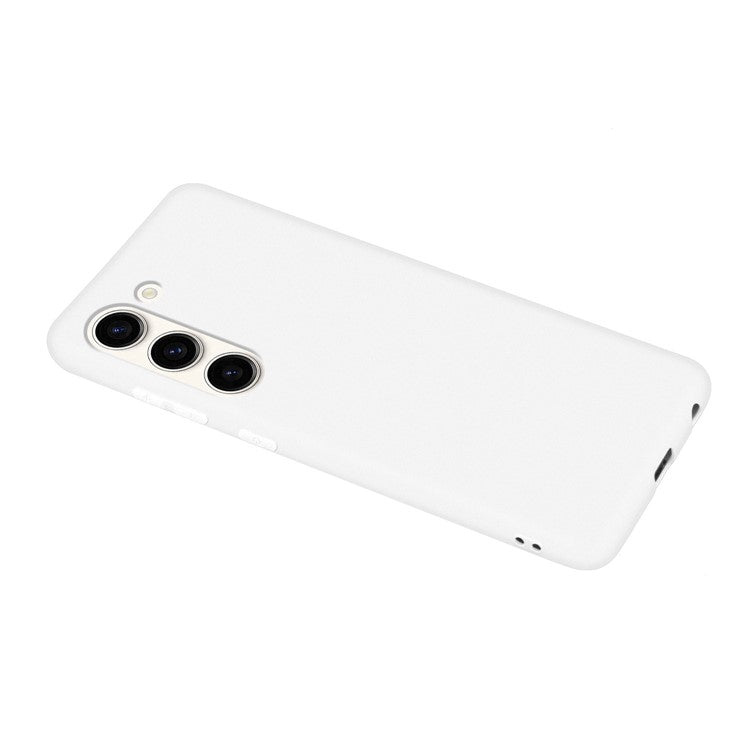 For Samsung Galaxy S23 Candy Color Matte Phone Case Anti-scratch TPU Back Cover - White