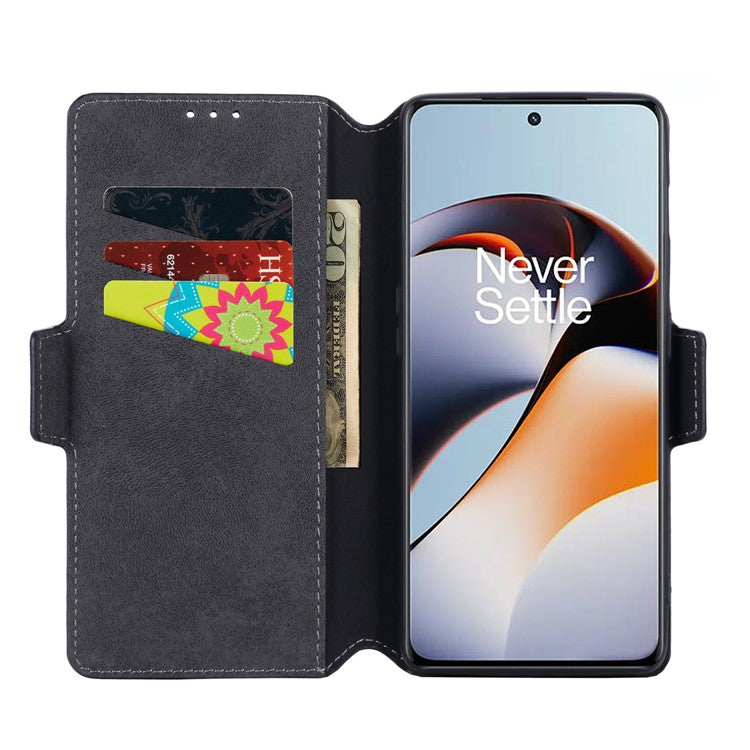 MUXMA MX115 Cross Texture Phone Case for OnePlus 11R 5G / Ace 2 5G , PU Leather Stand Wallet Flip Cover - Pink