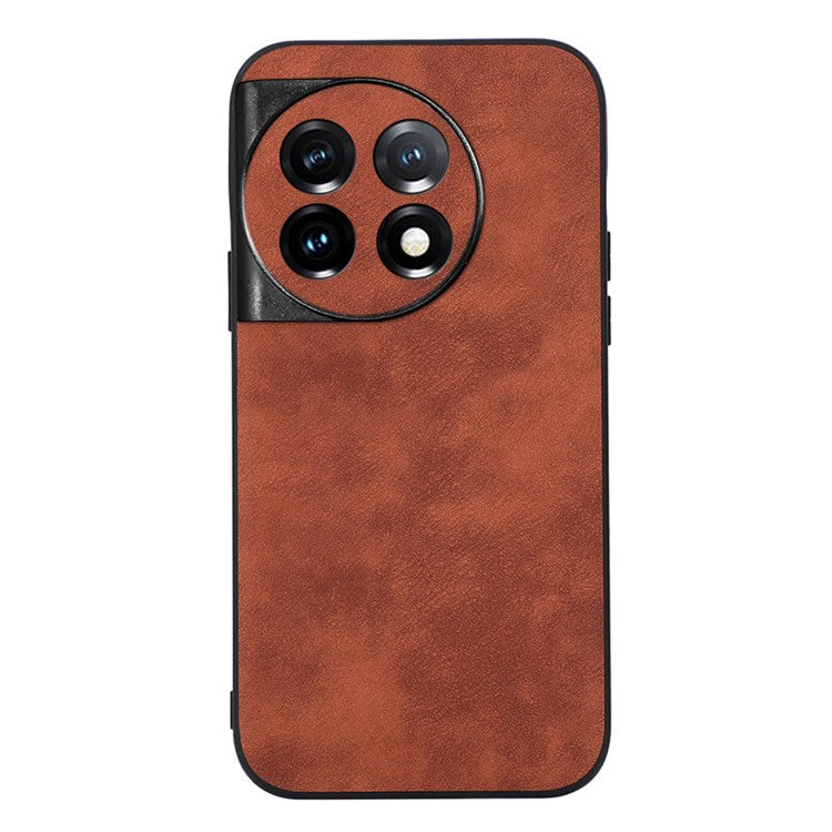 For OnePlus Ace 2 5G / 11R 5G Mobile Phone Case Textured Dustproof PU Leather+PC+TPU Phone Cover - Brown