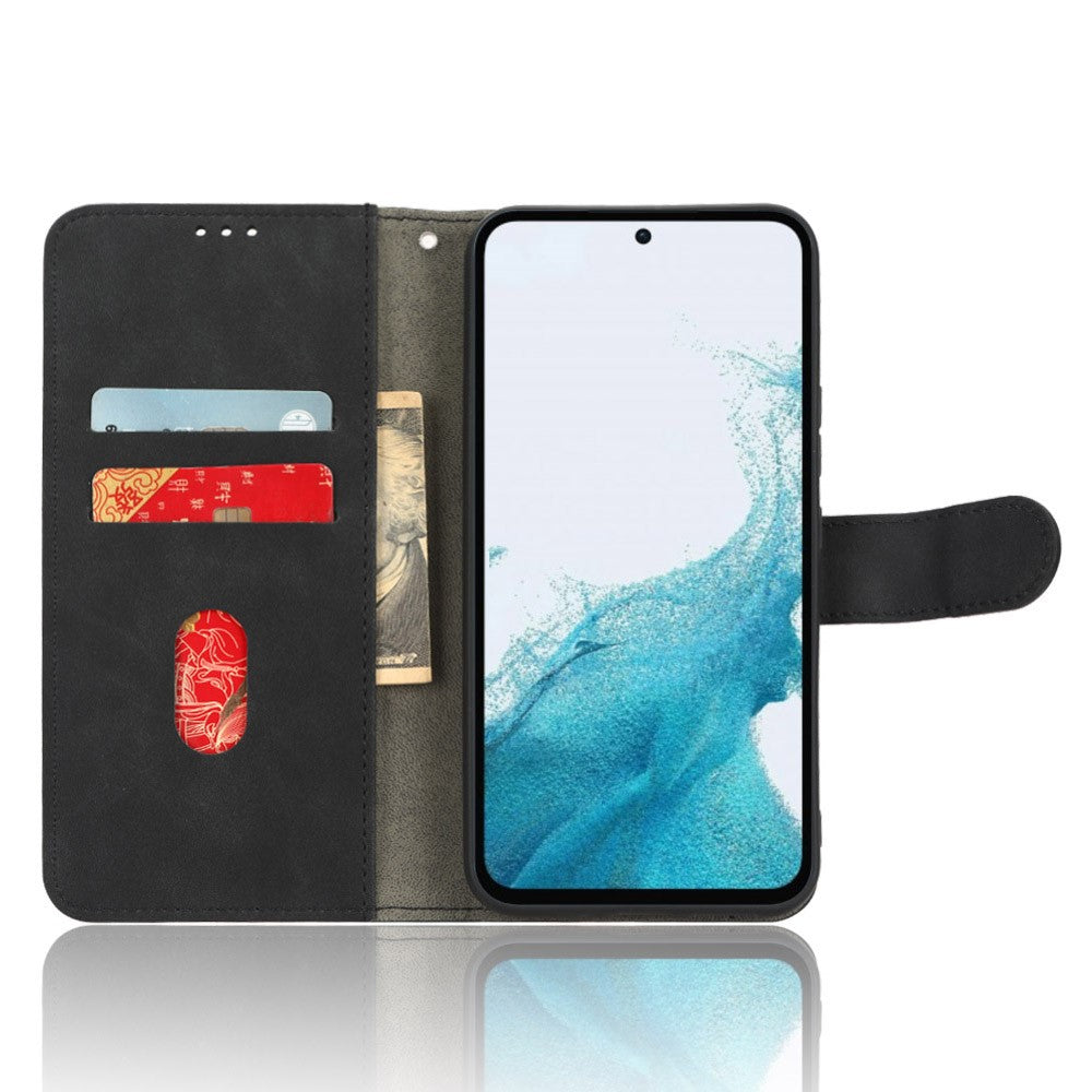 For Samsung Galaxy M14 5G Leather Stand Wallet Mobile Case Shockproof Phone Cover - Black