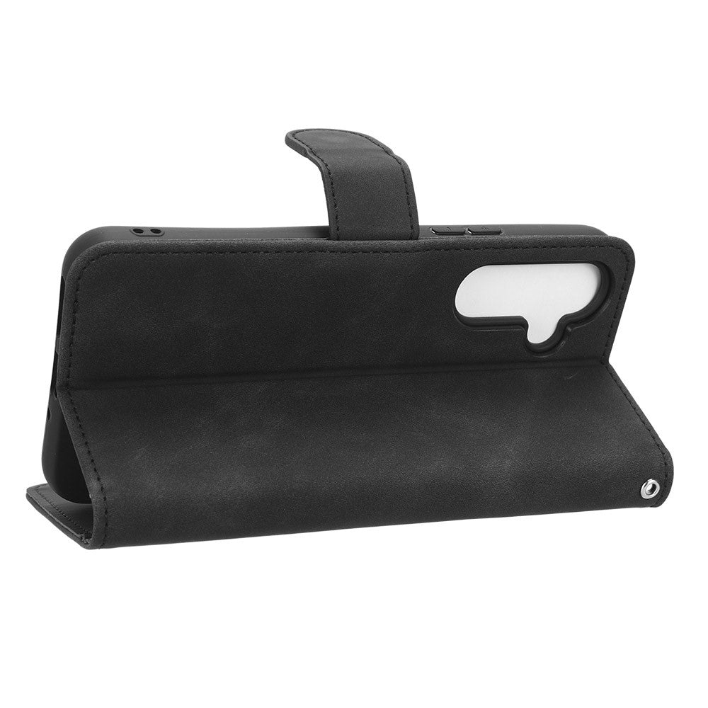For Samsung Galaxy M14 5G Leather Stand Wallet Mobile Case Shockproof Phone Cover - Black