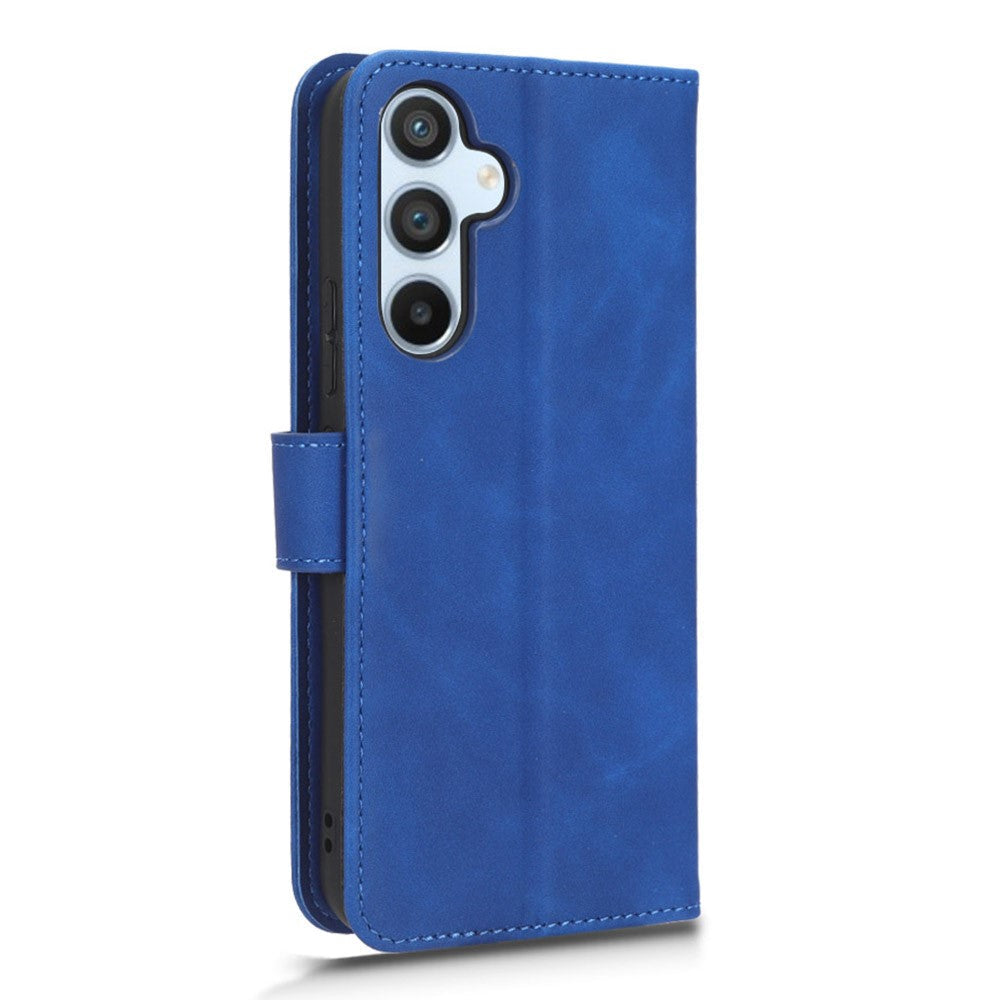 For Samsung Galaxy M14 5G Leather Stand Wallet Mobile Case Shockproof Phone Cover - Blue