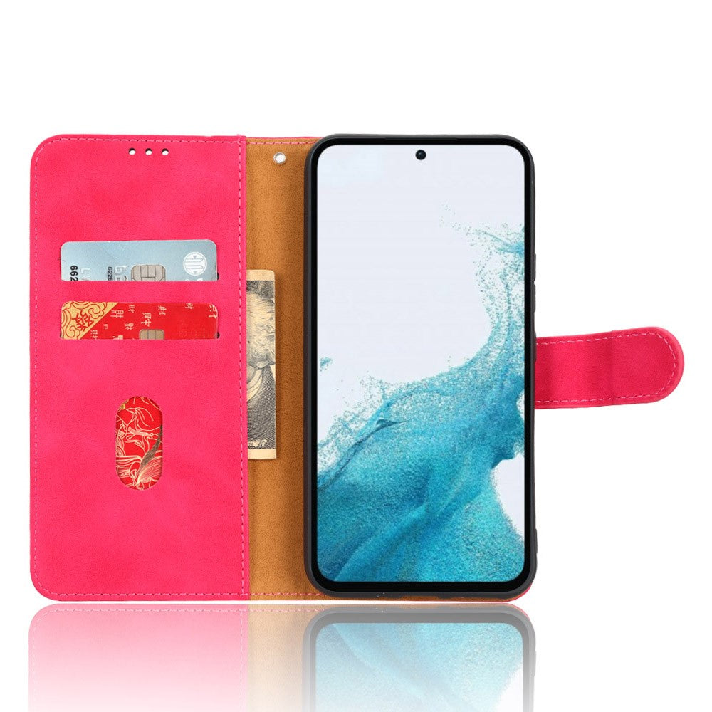 For Samsung Galaxy M14 5G Leather Stand Wallet Mobile Case Shockproof Phone Cover - Rose