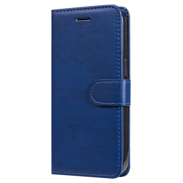 KT Leather Series-2 for Oppo Reno8 T 4G PU Leather Phone Cover Phone Stand Wallet Case with Strap - Blue