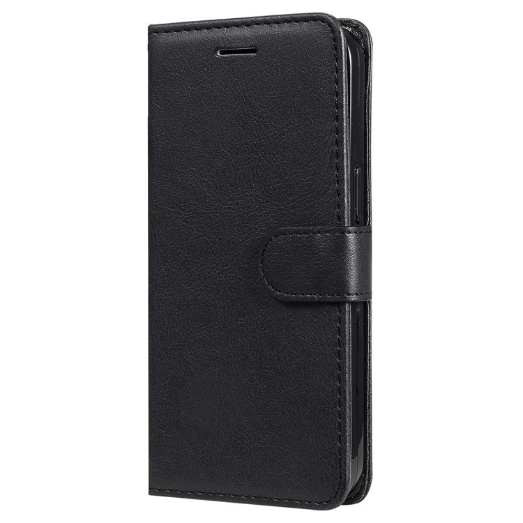 KT Leather Series-2 for Oppo Reno8 T 4G PU Leather Phone Cover Phone Stand Wallet Case with Strap - Black