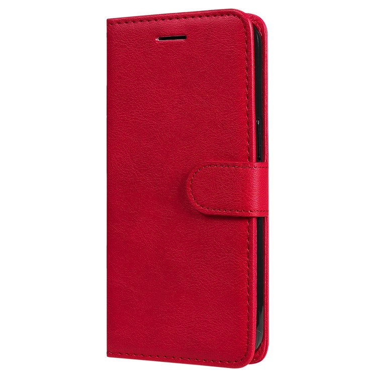 KT Leather Series-2 for Oppo Reno8 T 4G PU Leather Phone Cover Phone Stand Wallet Case with Strap - Red