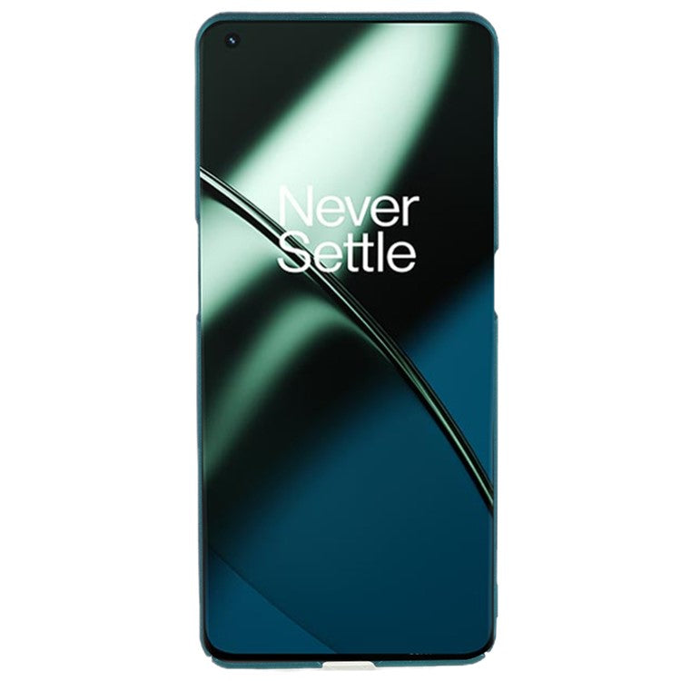 For OnePlus 11 5G Matte Phone Case Drop-proof Hard PC Protective Phone Cover - Blackish Green